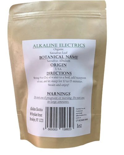 Sassafras Leaf - Organic 1oz - Alkaline Electrics